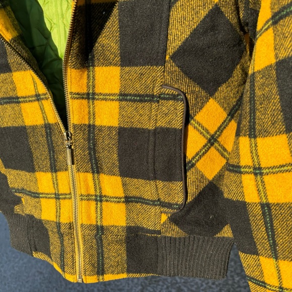 ALDO women’s wool jacket coat checked elastic at side full zipper front size M - Picture 5 of 12